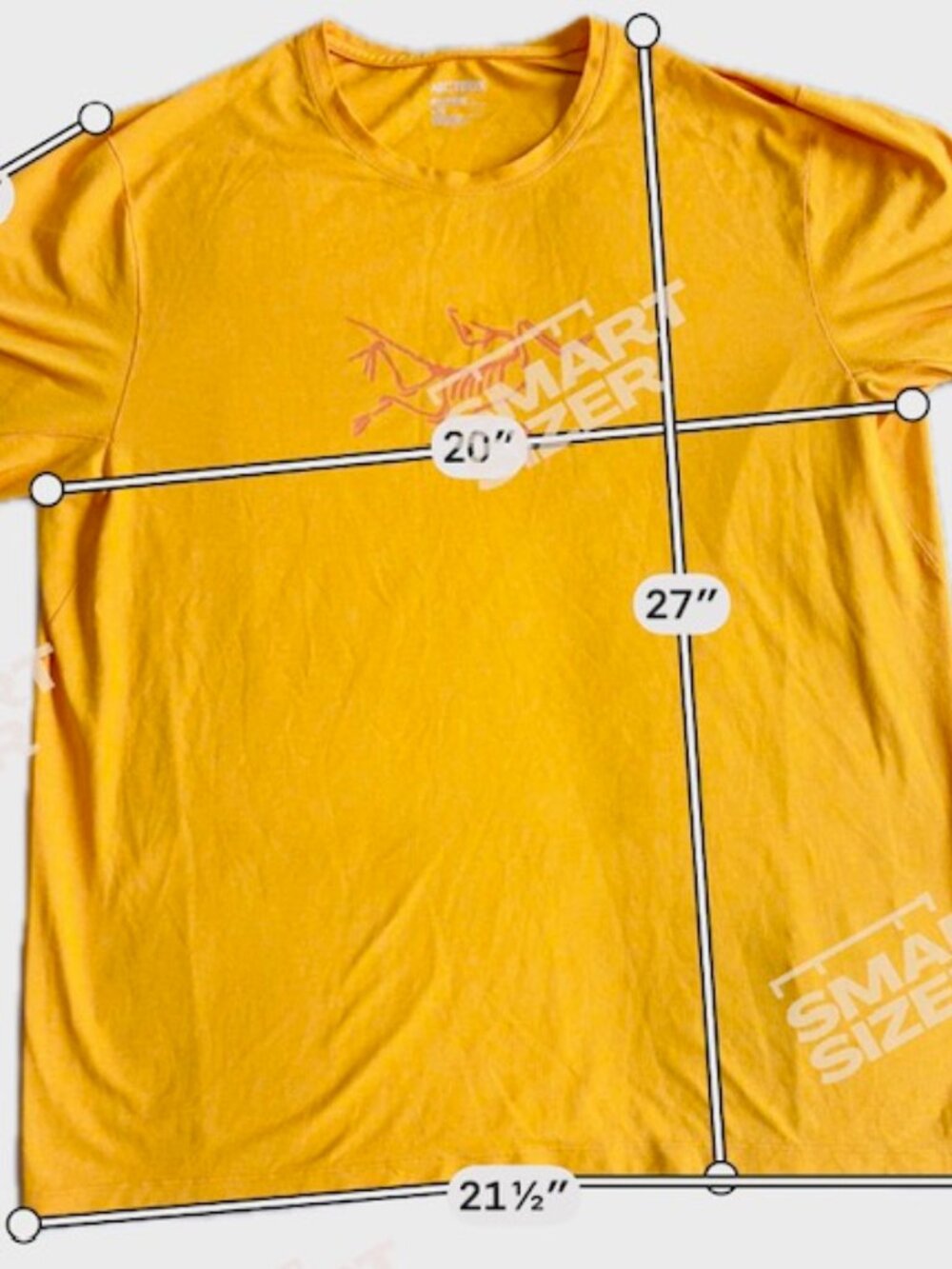 ARC'TERYX Cormac Logo Short Sleeve T-Shirt Men's Size Large Orange 100% Polyestr - Picture 4 of 4